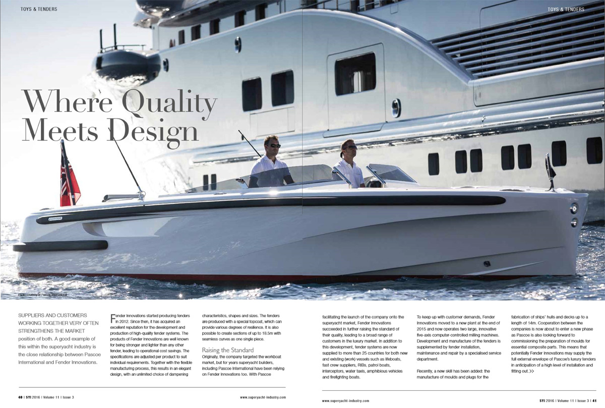 Super Yacht Industry article