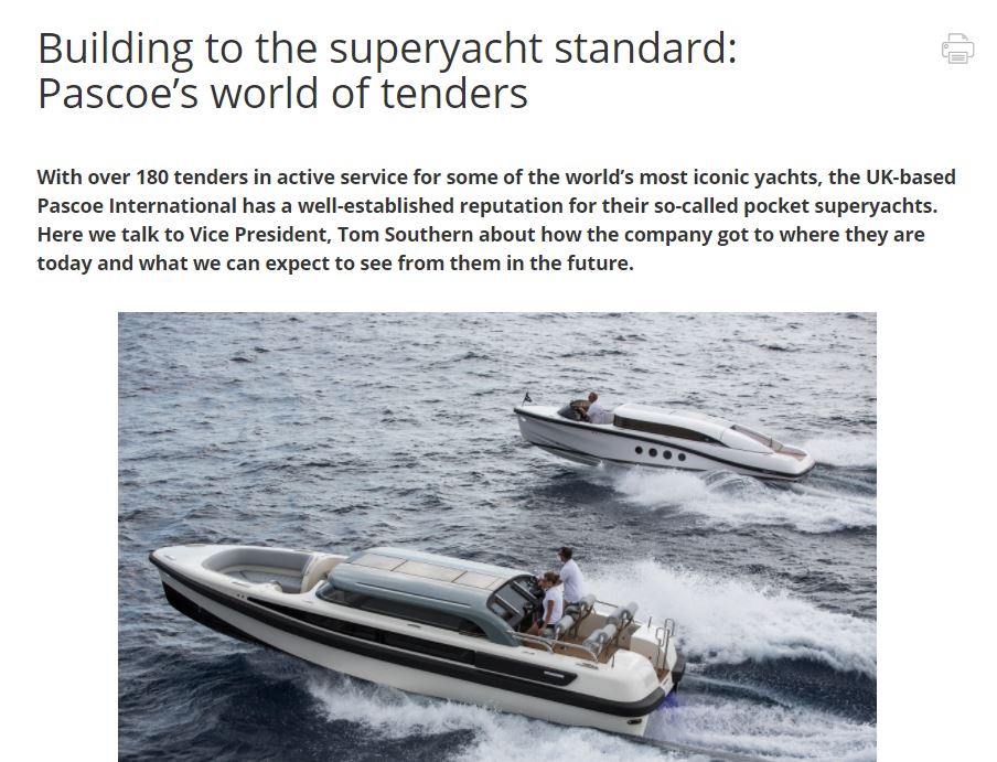 article pascoe international- super yacht times