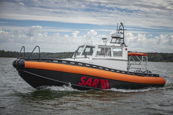 Arctic Airboats- A8 fender system SAR boat